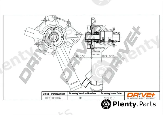 Dr!ve+ DP2310.10.072 — Water Pump, engine cooling