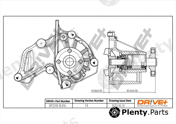 Dr!ve+ DP2310.10.014 — Water Pump, engine cooling