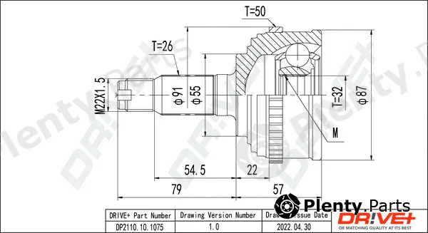 Dr!ve+ DP2110.10.1075 — Joint Kit, drive shaft