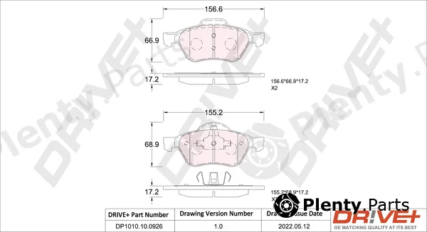 Dr!ve+ DP1010.10.0926 — Brake Pad Set, disc brake