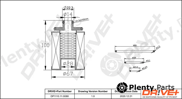 Dr!ve+ DP1110.11.0088 — Oil Filter