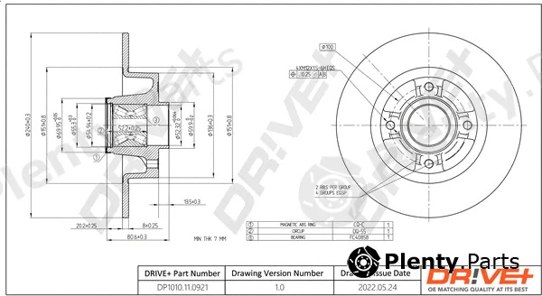 Dr!ve+ DP1010.11.0921 — Brake Disc