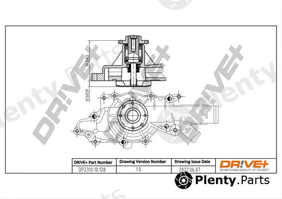 Dr!ve+ DP2310.10.128 — Water Pump, engine cooling