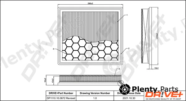 Dr!ve+ DP1110.10.0672 — Air Filter