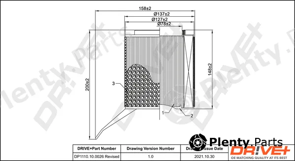 Dr!ve+ DP1110.10.0026 — Air Filter