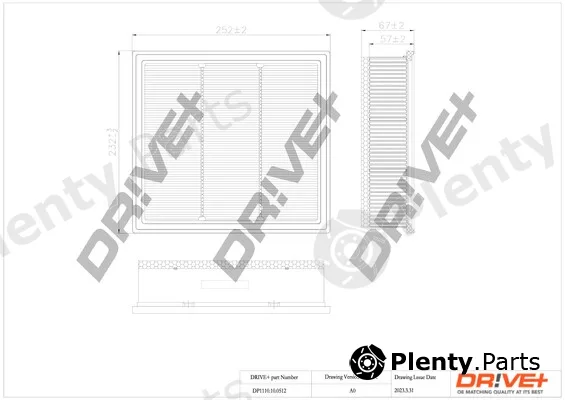 Dr!ve+ DP1110.10.0512 — Air Filter