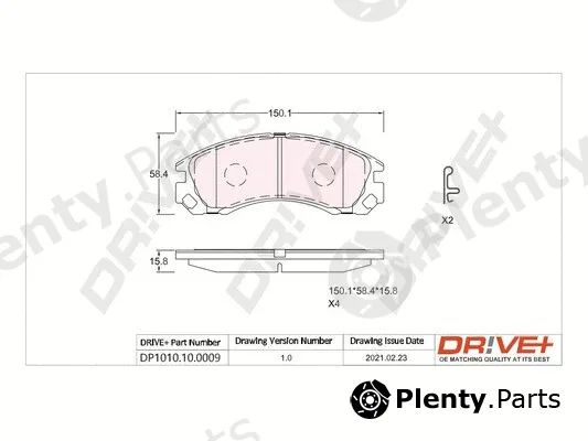 Dr!ve+ DP1010.10.0009 — Brake Pad Set, disc brake
