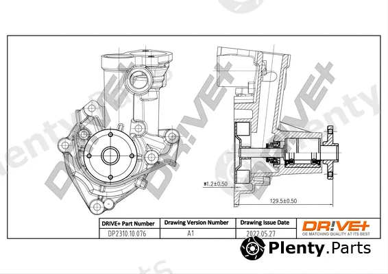 Dr!ve+ DP2310.10.076 — Water Pump, engine cooling