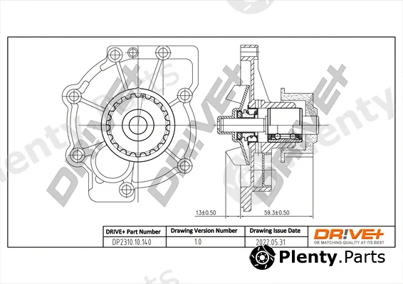 Dr!ve+ DP2310.10.140 — Water Pump, engine cooling