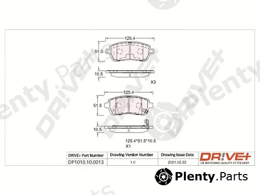 Dr!ve+ DP1010.10.0013 — Brake Pad Set, disc brake