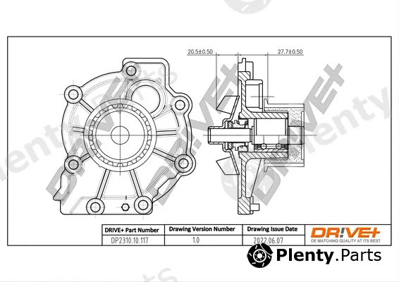 Dr!ve+ DP2310.10.117 — Water Pump, engine cooling