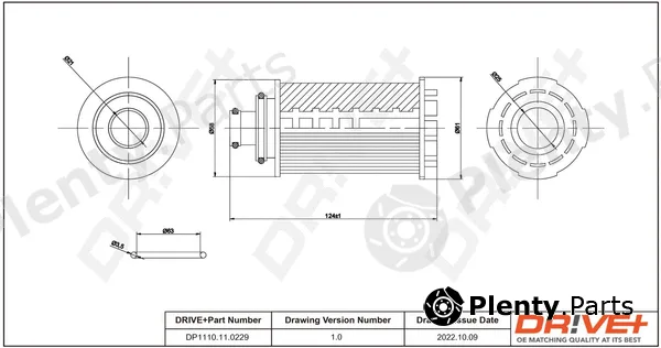 Dr!ve+ DP1110.11.0229 — Oil Filter