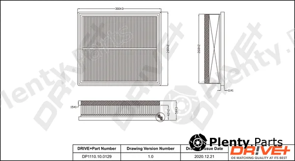 Dr!ve+ DP1110.10.0129 — Air Filter