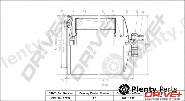 Dr!ve+ DP1110.13.0227 — Fuel Filter