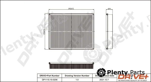 Dr!ve+ DP1110.10.0206 — Air Filter