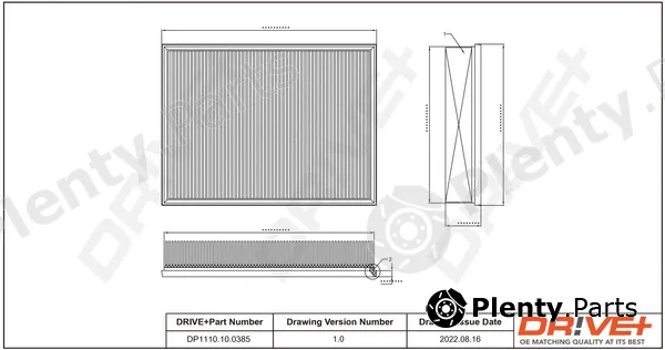 Dr!ve+ DP1110.10.0385 — Air Filter