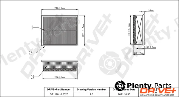 Dr!ve+ DP1110.10.0526 — Air Filter