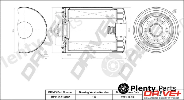 Dr!ve+ DP1110.11.0167 — Oil Filter