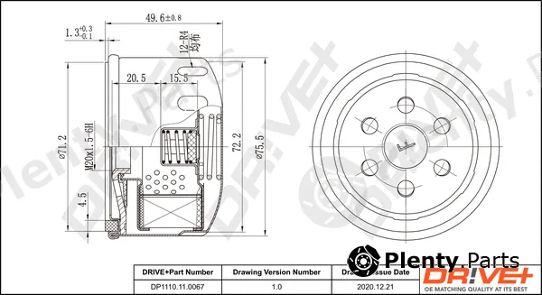 Dr!ve+ DP1110.11.0067 — Oil Filter