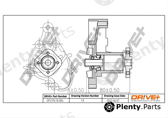 Dr!ve+ DP2310.10.084 — Water Pump, engine cooling