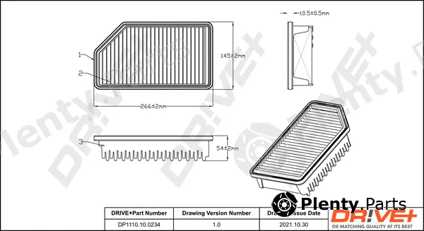 Dr!ve+ DP1110.10.0234 — Air Filter
