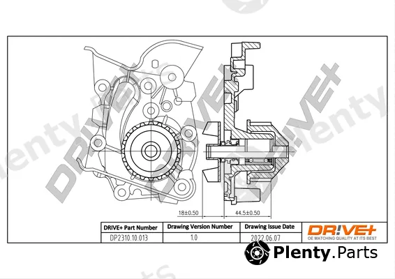 Dr!ve+ DP2310.10.013 — Water Pump, engine cooling