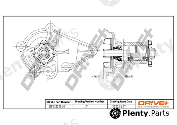 Dr!ve+ DP2310.10.071 — Water Pump, engine cooling