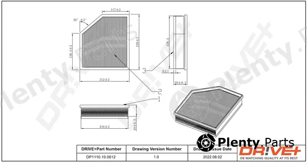 Dr!ve+ DP1110.10.0612 — Air Filter