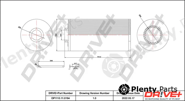 Dr!ve+ DP1110.11.0194 — Oil Filter