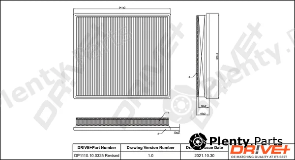 Dr!ve+ DP1110.10.0325 — Air Filter