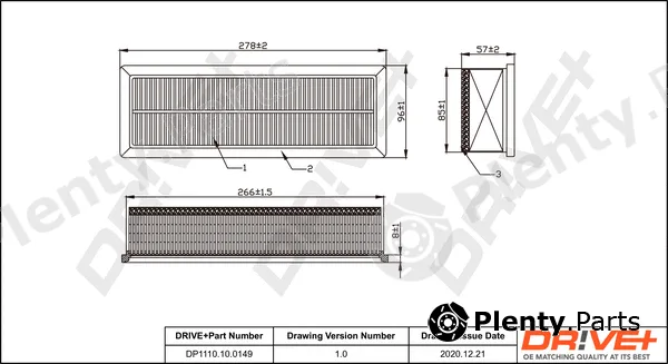 Dr!ve+ DP1110.10.0149 — Air Filter