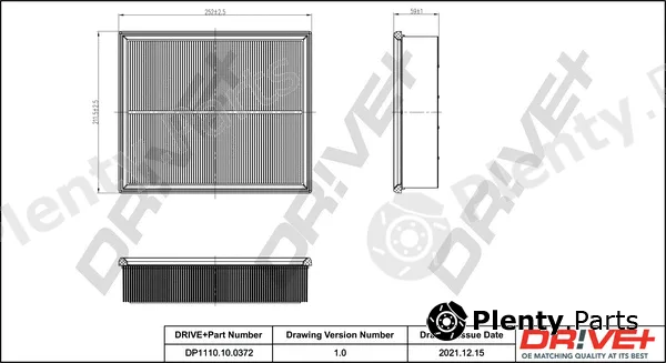 Dr!ve+ DP1110.10.0372 — Air Filter