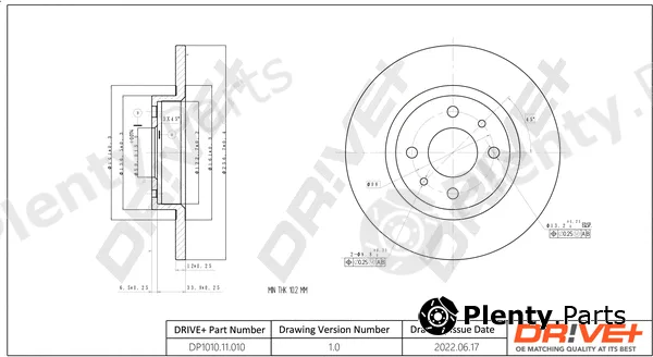 Dr!ve+ DP1010.11.0101 — Brake Disc