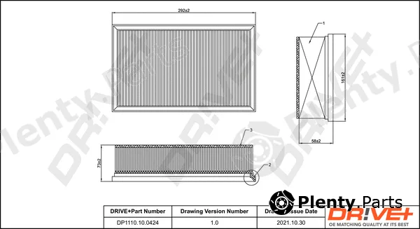 Dr!ve+ DP1110.10.0424 — Air Filter