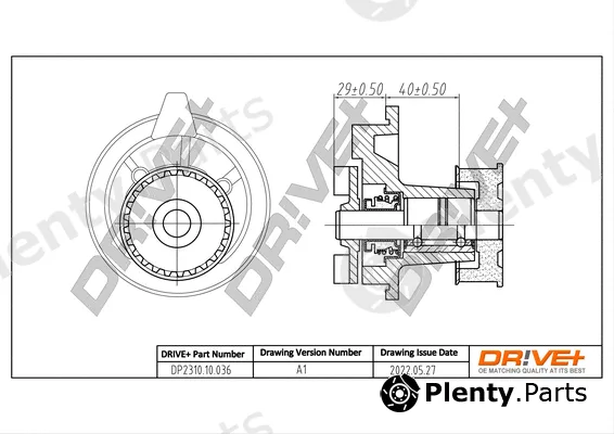 Dr!ve+ DP2310.10.036 — Water Pump, engine cooling