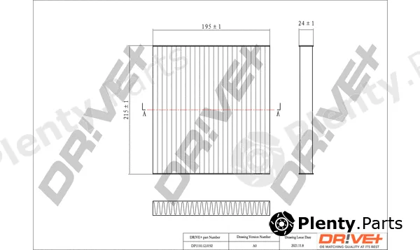 Dr!ve+ DP1110.12.0192 — Filter, cabin air