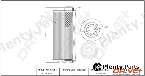 Dr!ve+ DP1110.10.0715 — Air Filter