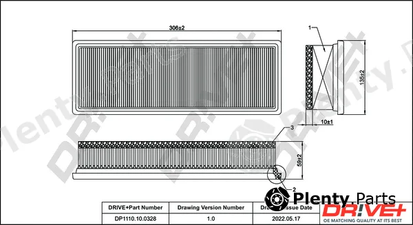 Dr!ve+ DP1110.10.0328 — Air Filter