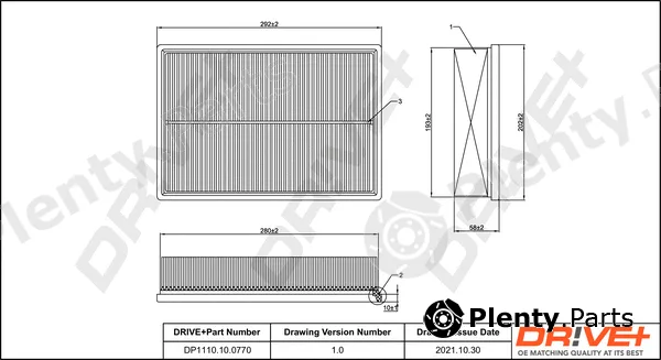 Dr!ve+ DP1110.10.0770 — Air Filter