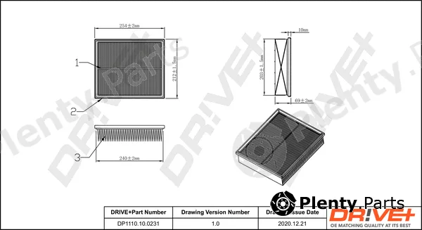Dr!ve+ DP1110.10.0231 — Air Filter