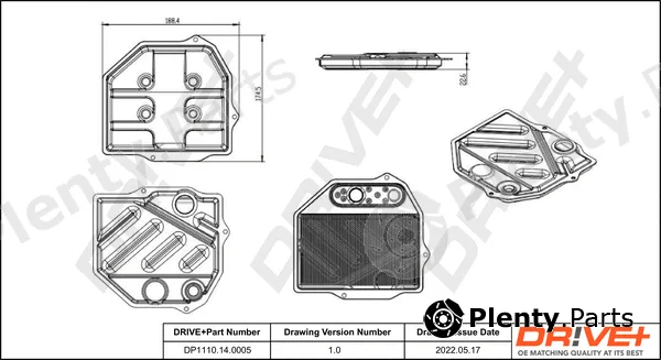 Dr!ve+ DP1110.14.0005 — Hydraulic Filter Kit, automatic transmission