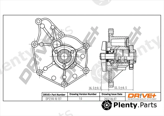 Dr!ve+ DP2310.10.137 — Water Pump, engine cooling