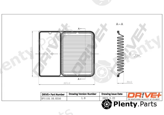 Dr!ve+ DP1110.10.0316 — Air Filter