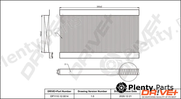 Dr!ve+ DP1110.12.0014 — Filter, cabin air
