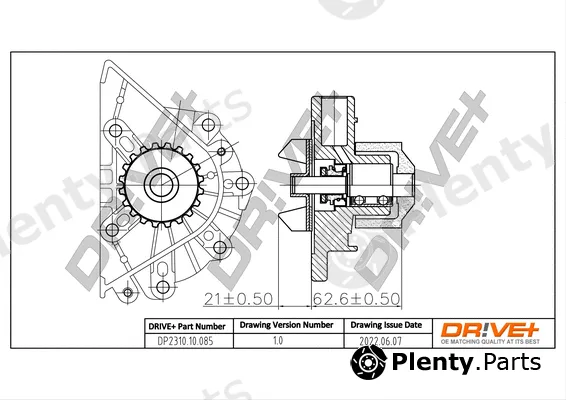 Dr!ve+ DP2310.10.085 — Water Pump, engine cooling