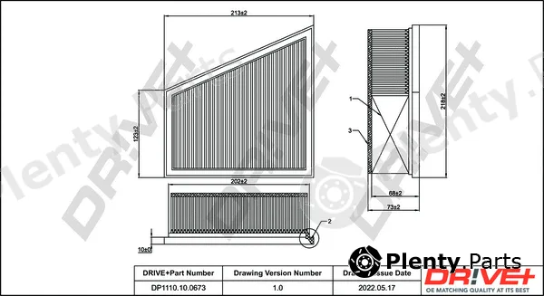 Dr!ve+ DP1110.10.0673 — Air Filter