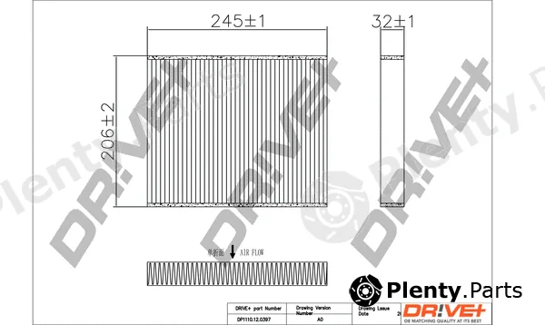 Dr!ve+ DP1110.12.0397 — Filter, cabin air