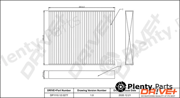 Dr!ve+ DP1110.12.0277 — Filter, cabin air