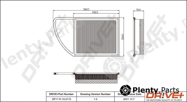 Dr!ve+ DP1110.10.0172 — Air Filter