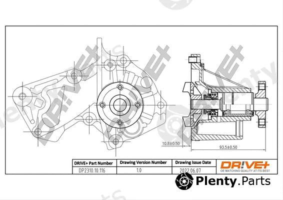 Dr!ve+ DP2310.10.116 — Water Pump, engine cooling